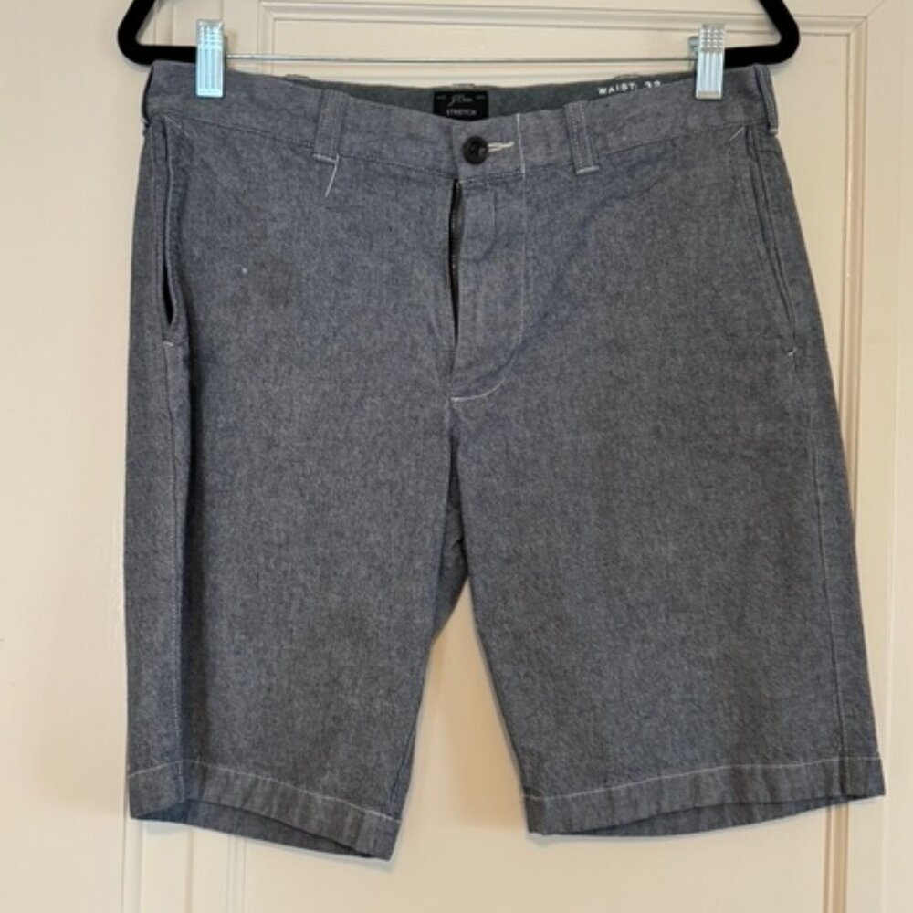J.Crew Men's Stretch Shorts Gray Blue 10.5" Inseam Size 32